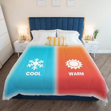 SöMN Kömforte Microfiber Dual Zone Comforter, His and Hers Blankets for Couples, Cool & Warm Two Temperature Comforter