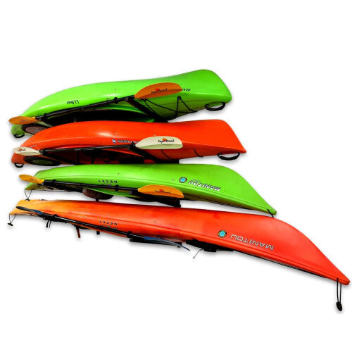 StoreYourBoard Omni 4 Kayak Storage Rack, Wall Mounted Indoor Garage Organizer, Holds up to 400 lbs.