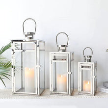 TRIROCKS Set of 3 Stainless Steel Decorative Lantern 48cm&38cm&30cm High Metal Hanging Lantern